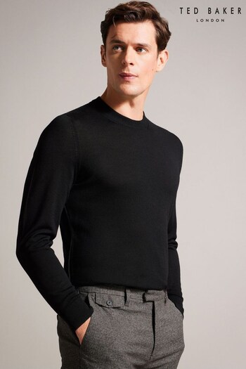 Ted Baker Carnby Core Crew Neck Black Jumper (Q79611) | £85