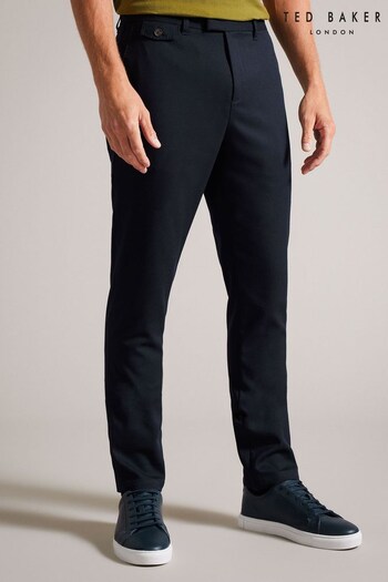 Ted Baker Blue Irvine Slim Fit Flannel Trousers legging (Q79622) | £95