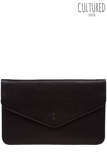 Cultured London Viviane Leather Clutch Bag (Q79817) | £29