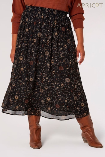 Apricot Black Constellation High Waisted Skirt (Q79824) | £32