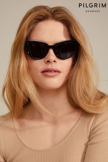 PILGRIM Black RAISA Recycled Sunglasses (Q79853) | £40