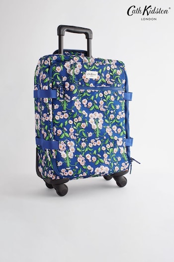 Cath Kidston Navy Daisy Print 4 Wheel Suitcase (Q79866) | £152
