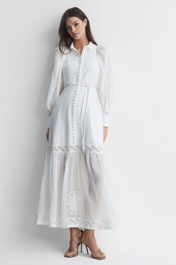 Joslin Linen Blouson Sleeve Maxi Dress (Q79936) | £725