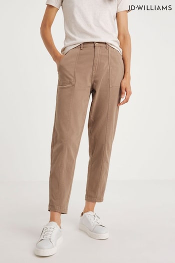 JD Williams Brown Stone Tapered Trousers (Q79937) | £38