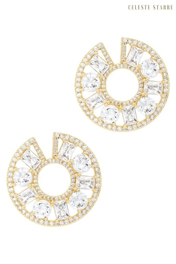 Celeste Starre Gold Tone Royal Nights Earrings (Q80199) | £150