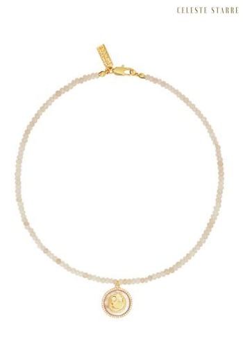 Celeste Starre Gold Tone Wink If You Are Happy Sparkle Necklace (Q80237) | £160
