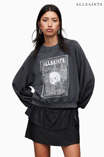 AllSaints Polestar Tayla Black Sweatshirt (Q80290) | £89