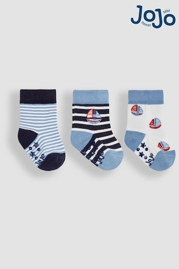 Dungarees & Jumpsuits Blue 3-Pack Nautical Socks (Q80311) | £9.50