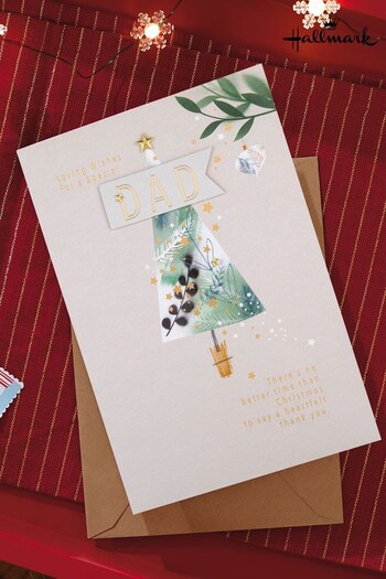 Hallmark Natural Festive Tree Christmas Card for Dad (Q80332) | £3.50
