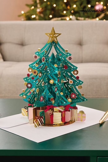Hallmark Green 3D Christmas Tree Paper Wonder Card (Q80340) | £15