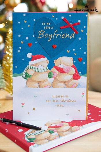 Hallmark Blue Forever Friends Boxed Christmas Card for Boyfriend (Q80344) | £10