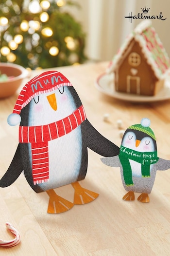 Hallmark White Cute Penguin 3D Christmas Card for Mum (Q80354) | £3.50