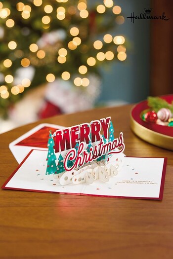 Hallmark White 3D Signature Paper Wonder Banner Christmas Card (Q80357) | £8