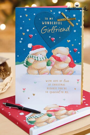 Hallmark Blue Forever Friends Christmas Card Box for Girlfriend (Q80383) | £10