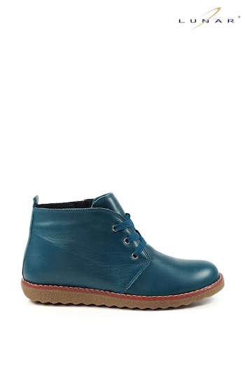 Lunar Blue Claire Petrol Ankle Boots Fleur (Q80419) | £70
