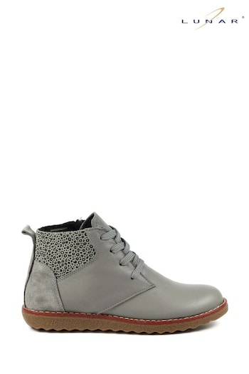 Lunar Grey Malta Leather Boots (Q80429) | £77