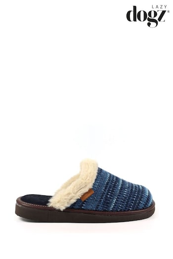 Lazy Dogz Alfa Blue Slippers (Q80469) | £30