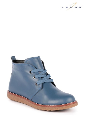 Lunar Claire Blue Ankle Boots Fleur (Q80477) | £70