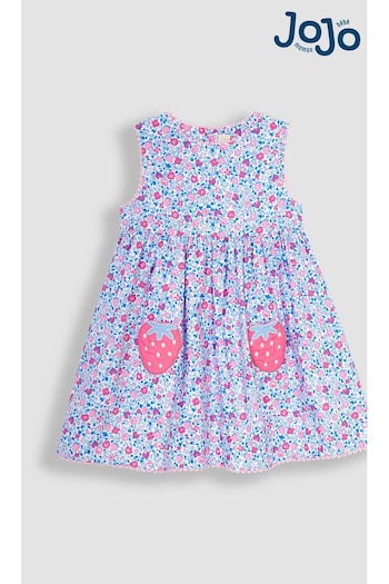 JoJo Maman Bébé Pink Floral Novelty Pocket Dress (Q80689) | £24