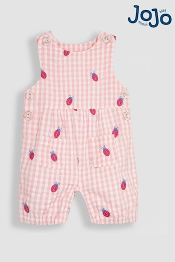 All Toys & Games Pink Ladybird Embroidered Gingham Dungarees (Q80721) | £25