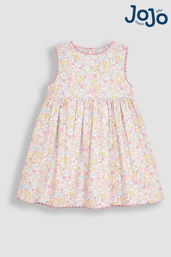 JoJo Maman Bébé Pink Giraffe Floral Summer Dress (Q80745) | £23