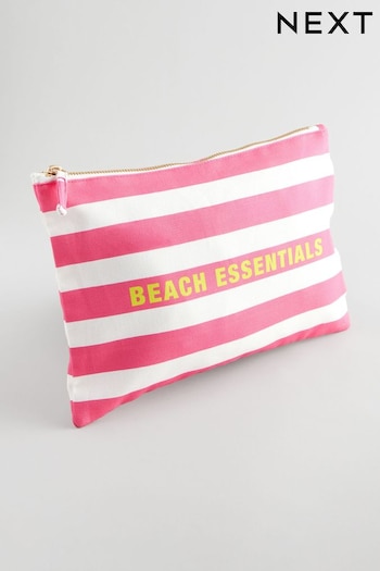 Pink/White Stripe Pouch (Q80846) | £8