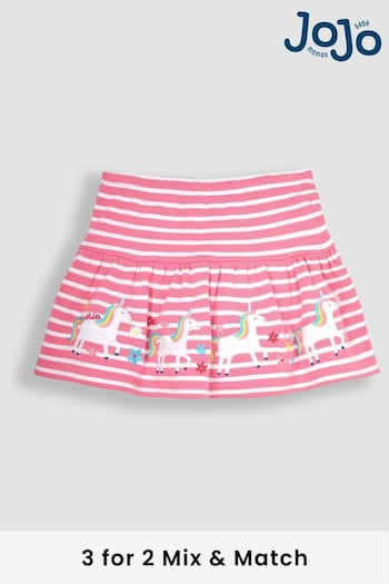 JoJo Maman Bébé Pink Unicorn Appliqué Skort (Q80926) | £17