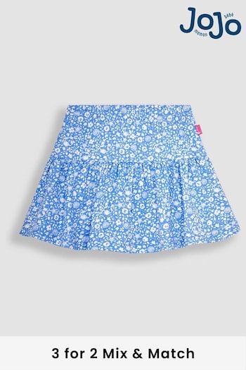 All Girls School Uniform Blue Nautical Ditsy Floral Print Skort (Q80930) | £16