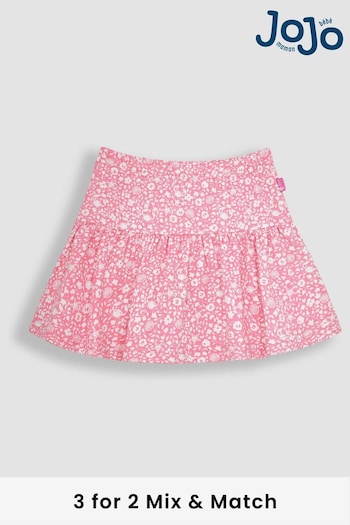 Cardigans & Knitwear Coral Pink Nautical Ditsy Floral Print Skort (Q80964) | £16