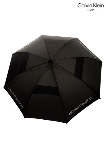 Calvin Klein Golf Black Solid Colour Vented Umbrella (Q80966) | £25