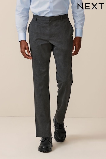 Grey Slim Plain Front Smart Trousers (Q80976) | £22