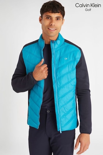 Calvin shoulder Klein Golf Blue Frontera Hybrid Jacket (Q80982) | £100