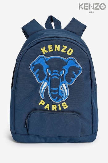 KENZO KIDS Blue Elephant Logo Backpack (Q80998) | £162.50