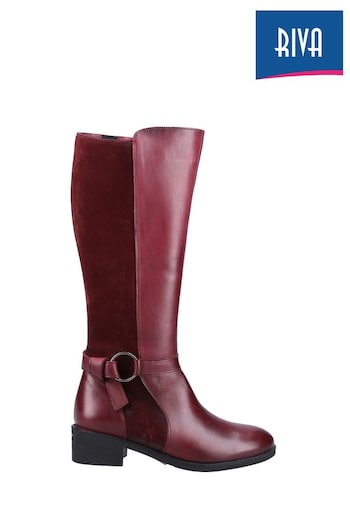 Riva Red Aubrey Boots Laceless (Q81179) | £155