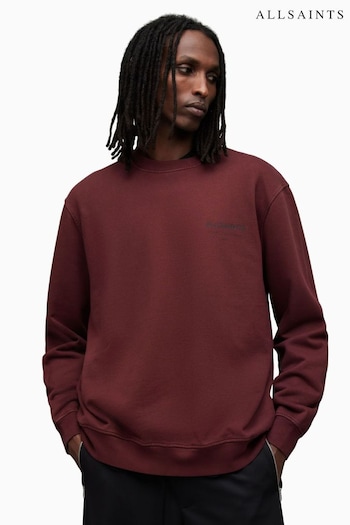 AllSaints Red Underground Crew Sweater (Q81261) | £99