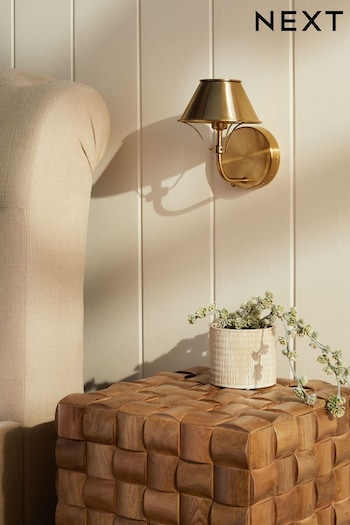 Brass Hector Rechargeable Battery Operated Wall light (Q81337) | £45