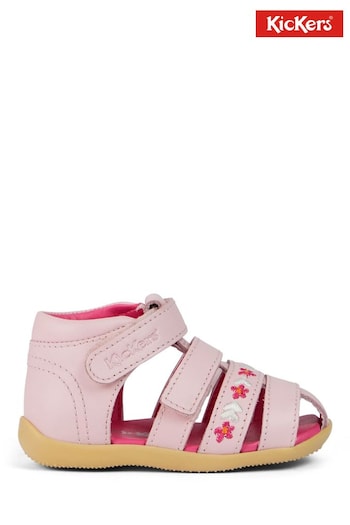 Kickers Baby Pink Wriggle Flower Sandals (Q81404) | £32