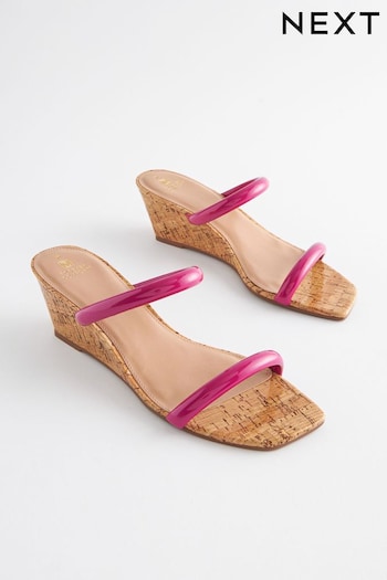 Pink Forever Comfort® Low Cork Wedges (Q81487) | £29