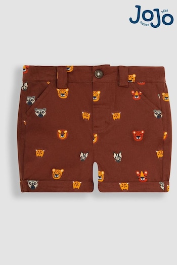 JoJo Maman Bébé Brown Safari Animals Safari Animals Twill Shorts buy (Q81660) | £18