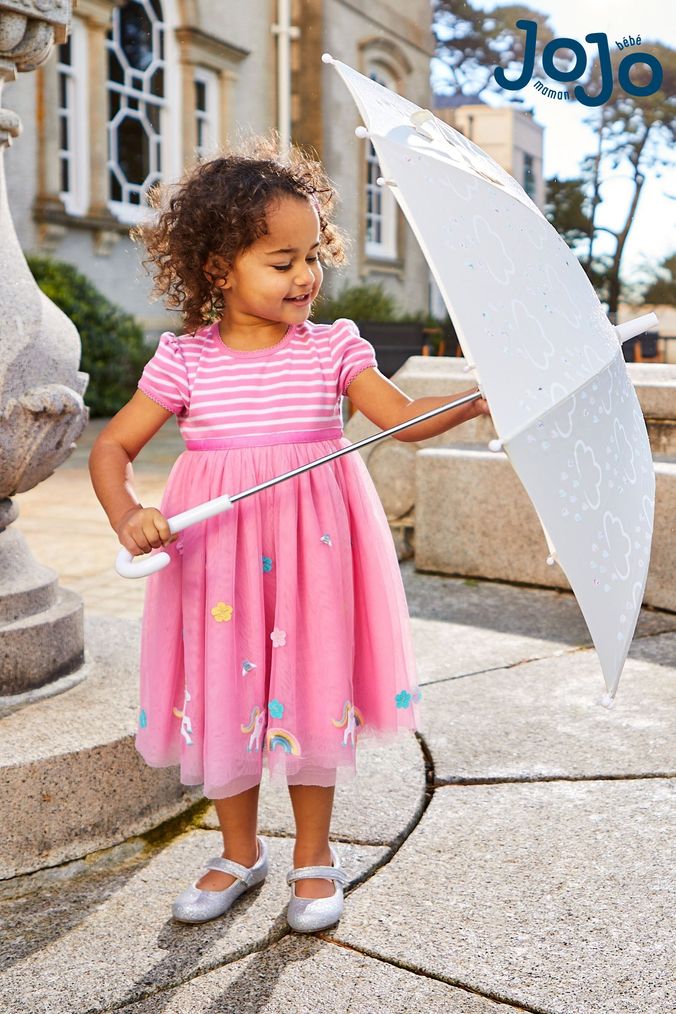 Buy Baby Pink Neoprene Unicorn Dress for Girls Online