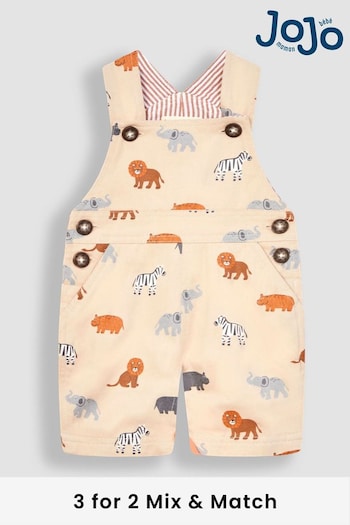 Jumpers & Knitwear Natural Safari Animals Printed Dungarees (Q81771) | £25