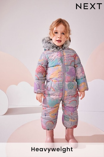 Multi Dinosaur Shower Resistant Printed Snowsuit (3mths-7yrs) (Q81854) | £30 - £34