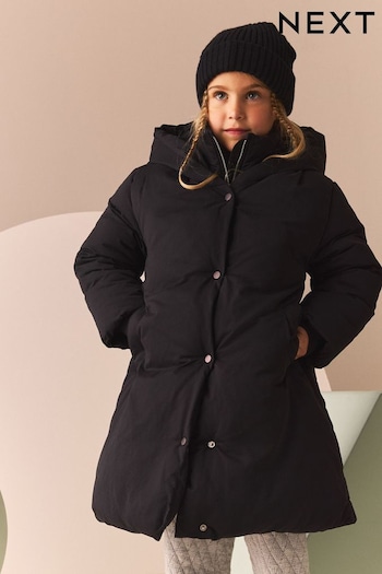 Black Shower Resistant Double Layer Padded Coat (3-16yrs) (Q81938) | £0