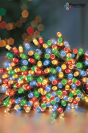 Premier Decorations Ltd 480 LED Supabrights Timer Multi Colour Christmas Lights (Q81962) | £24