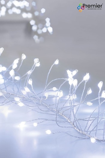 Premier Decorations Ltd Silver 430 LEDs UltraBright Garland Christmas Lights with Timer (Q81965) | £28