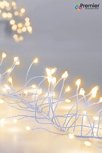 Premier Decorations Ltd Silver 430 LEDs UltraBright Garland Christmas Lights with Timer (Q81976) | £28