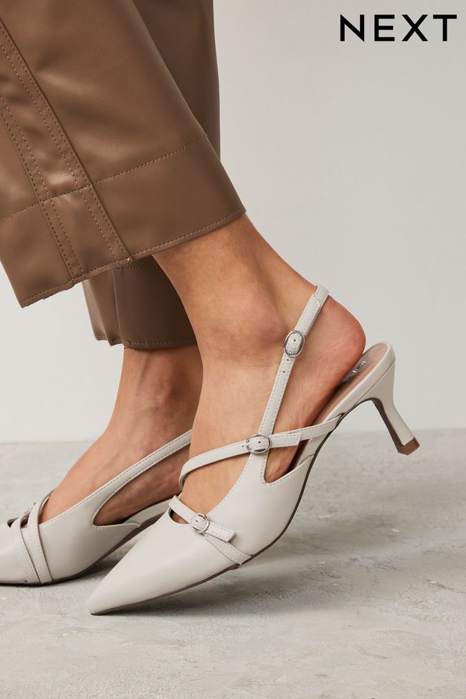 Mid Heel Shoes Leather Ankle Strapping Mid Heel Shoes Next UK