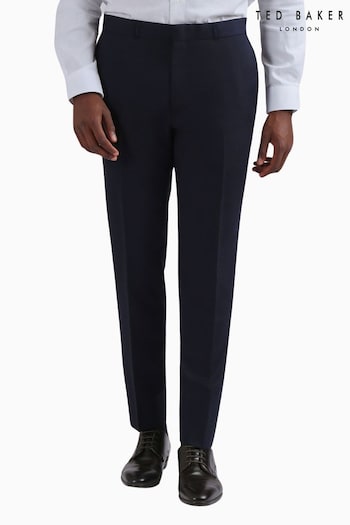 Ted Baker Tailoring Blue Slim Fit Tuxedo Trousers (Q82058) | £140
