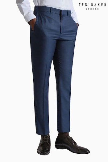 Ted Baker Tailoring Blue Tai Slim Fit Semi Plain Trousers (Q82078) | £140