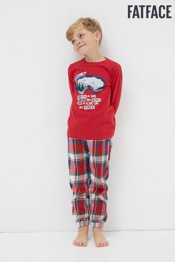 FatFace Red Family Check Pyjama Set (Q82088) | £29.50